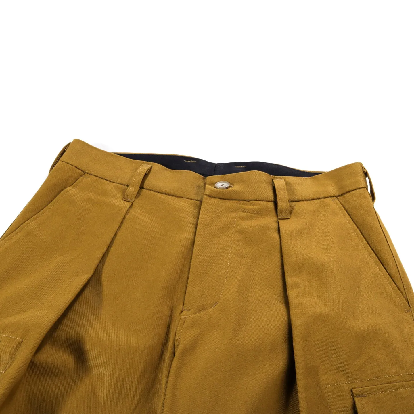 POLYPLOID CARGO TUCK PANTS C MUSTARD