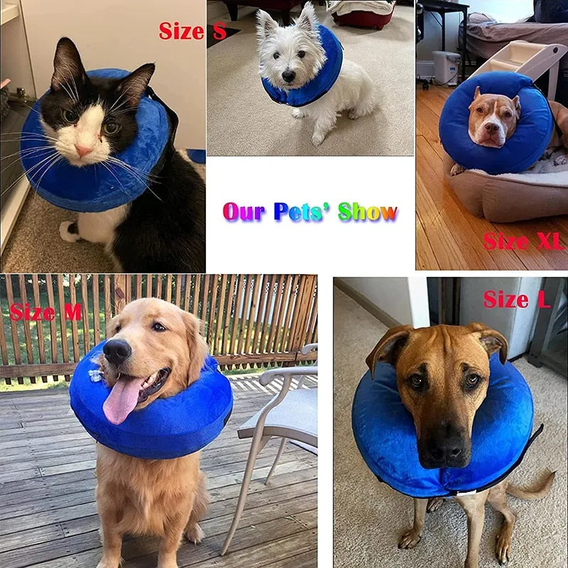 Portable Comfy Inflatable PVC Dog/Cat Cloth Collar