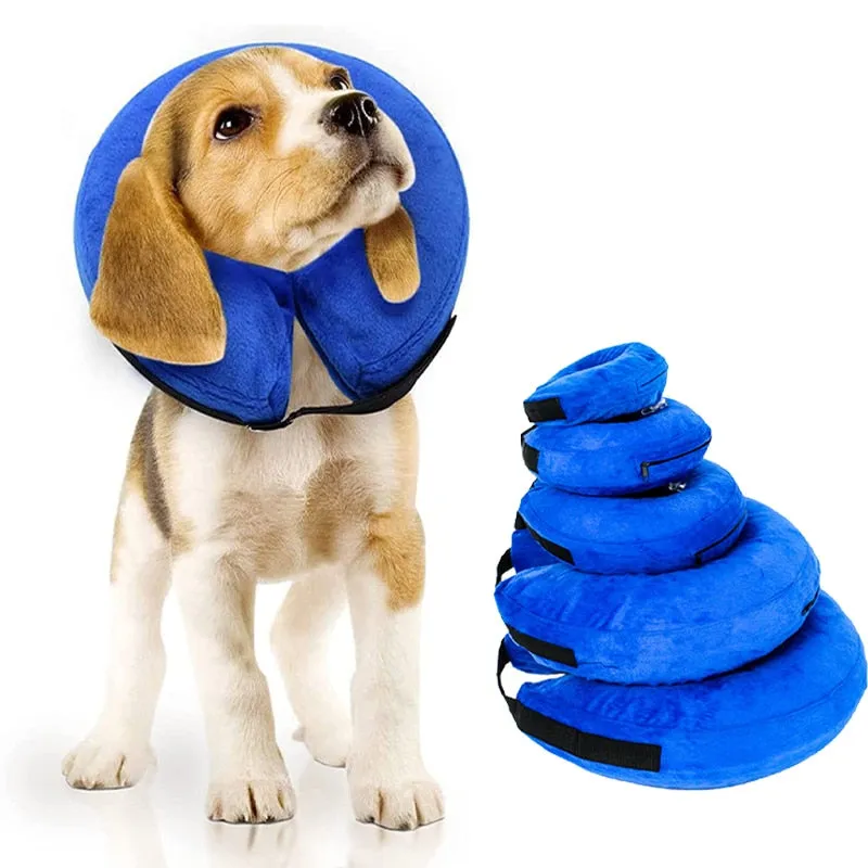 Portable Comfy Inflatable PVC Dog/Cat Cloth Collar