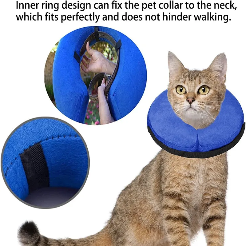 Portable Comfy Inflatable PVC Dog/Cat Cloth Collar