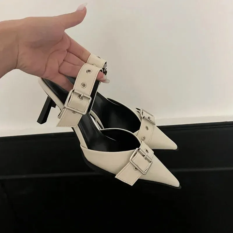 Replica Pumps Middle Low Heels Slip on Sandals