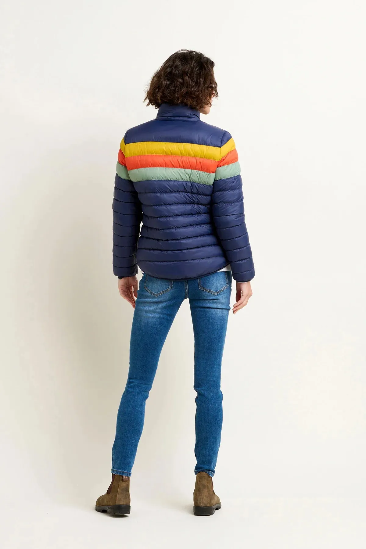 Retro Stripe Puffer Jacket