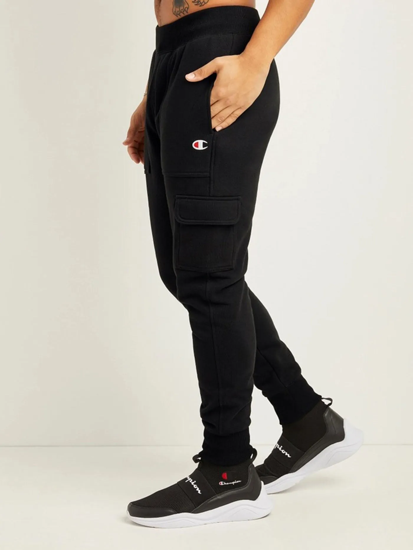 Reverse Weave Cargo Jogger Pants