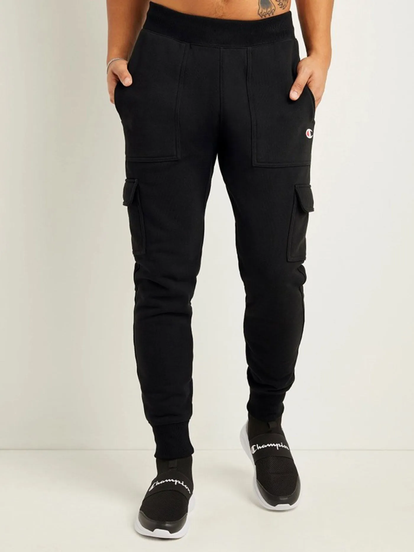 Reverse Weave Cargo Jogger Pants