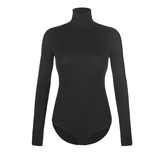 Ribbed Turtleneck Bodysuit