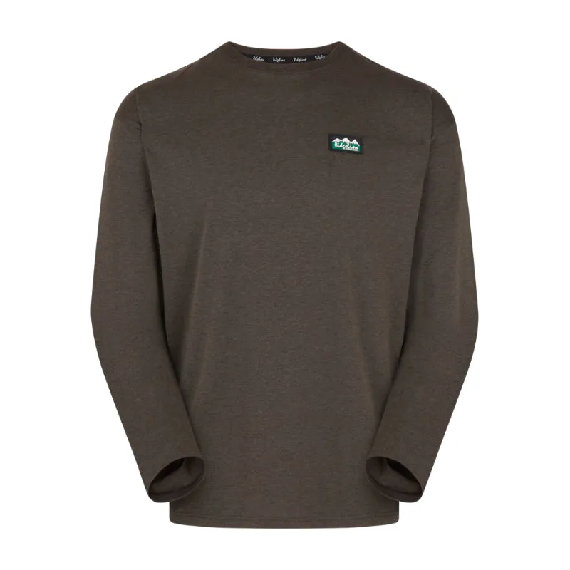 Ridgeline Baseline Long-Sleeve Mens Top - Light Bark Marl