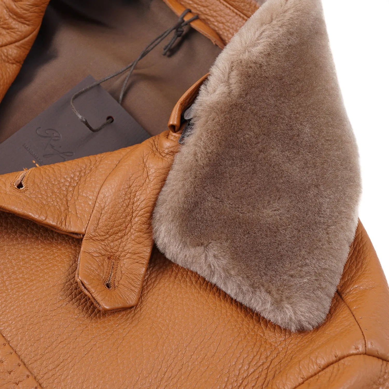 Rifugio Deerskin Jacket with Beaver Collar