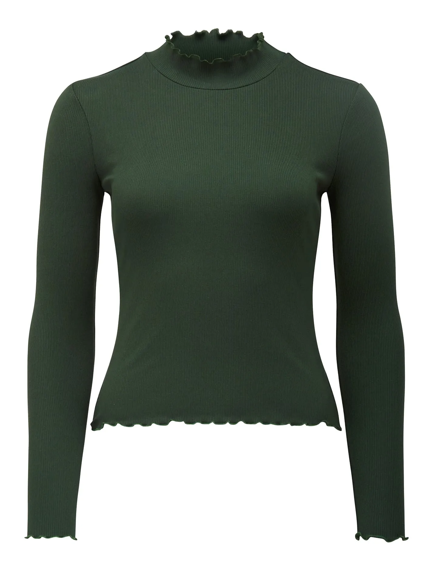 Rikki Lettuce Edge Turtle Neck Top