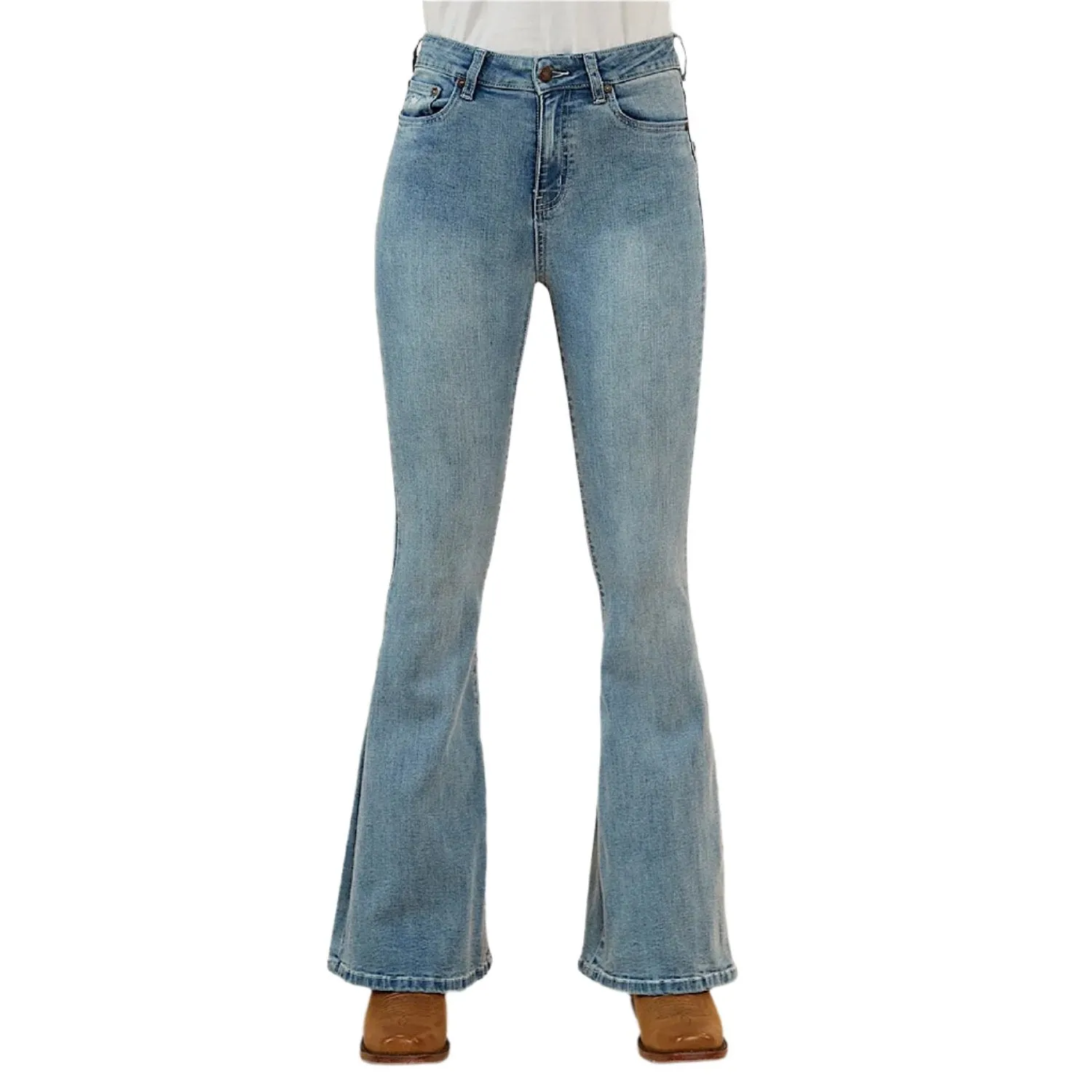 Ringers Western Women's Bowie Flare Jean - Light Blue