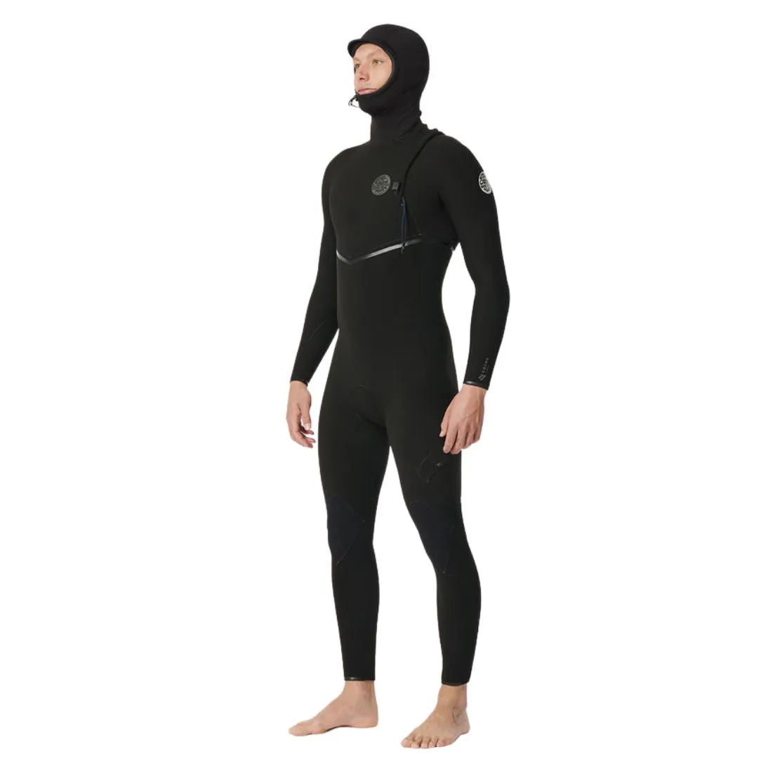 Rip Curl Mens E Bomb 5/4mm Hooded Zip Free Wetsuit