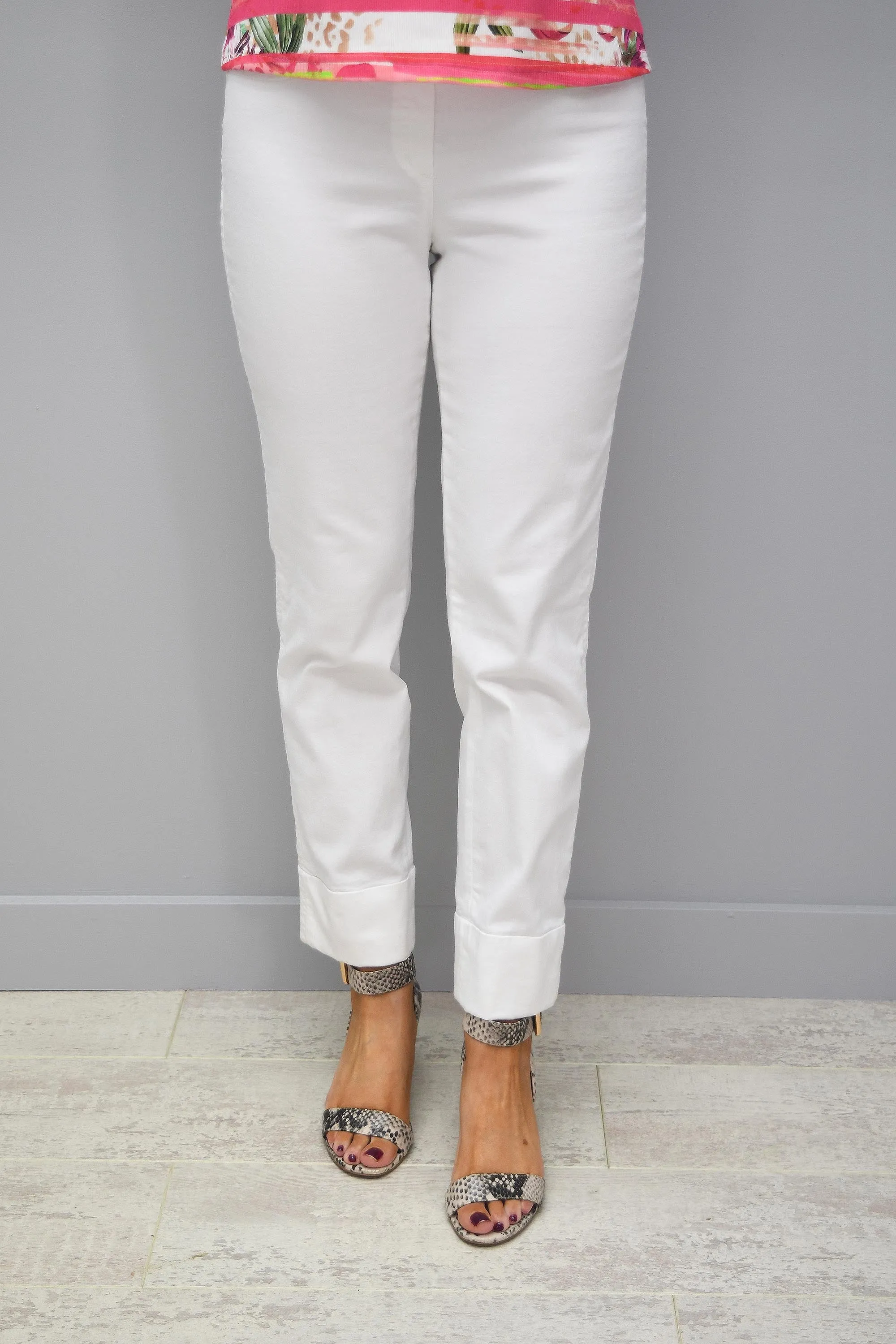 Robell Bella White 7/8 Jeans - 51628 5448 10