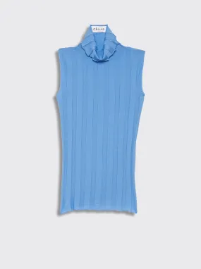 ROMY Sleeveless Turleneck in Indigo Blue