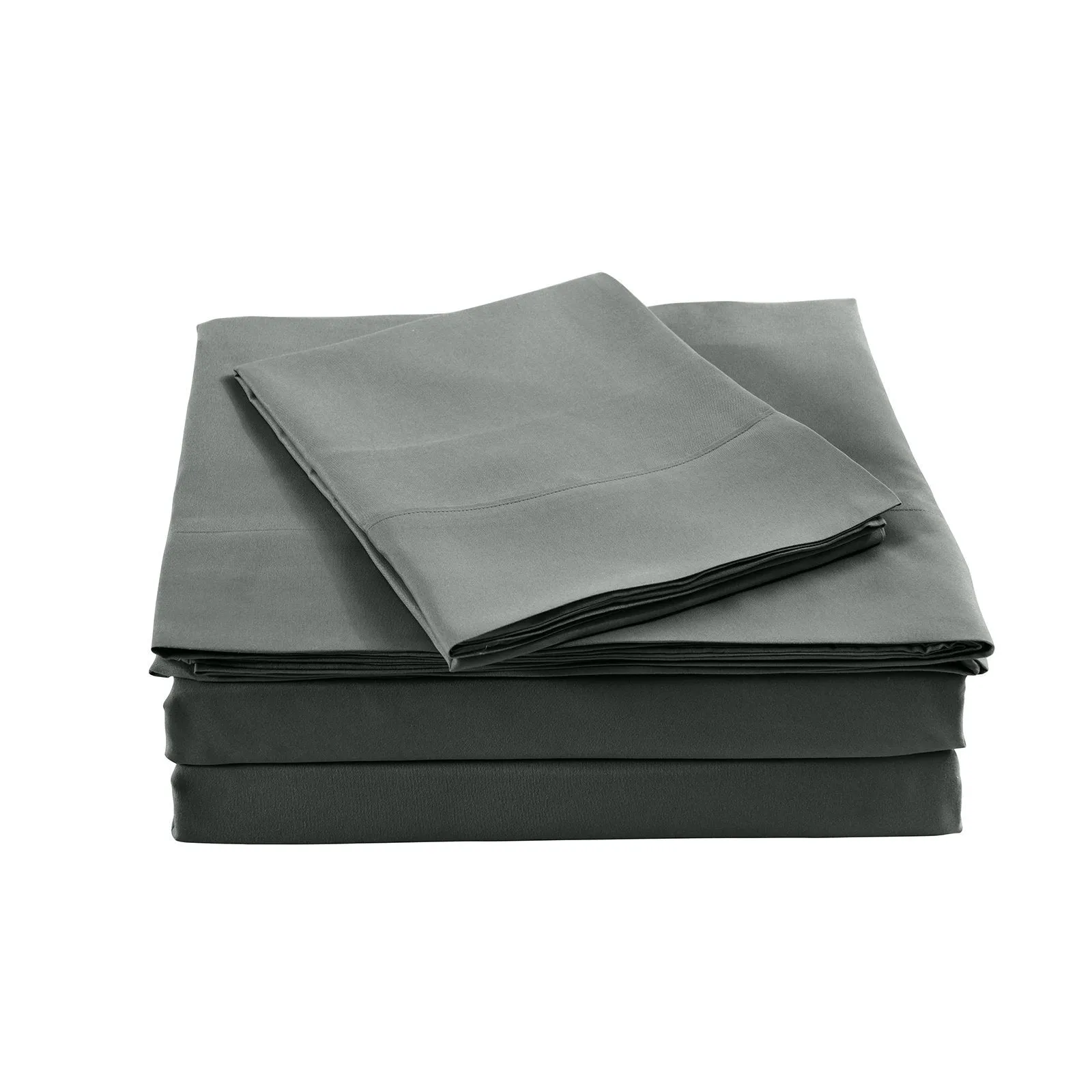 Royal Comfort Bamboo Blended Sheet & Pillowcases Set 1000TC Ultra Soft Bedding Queen Charcoal