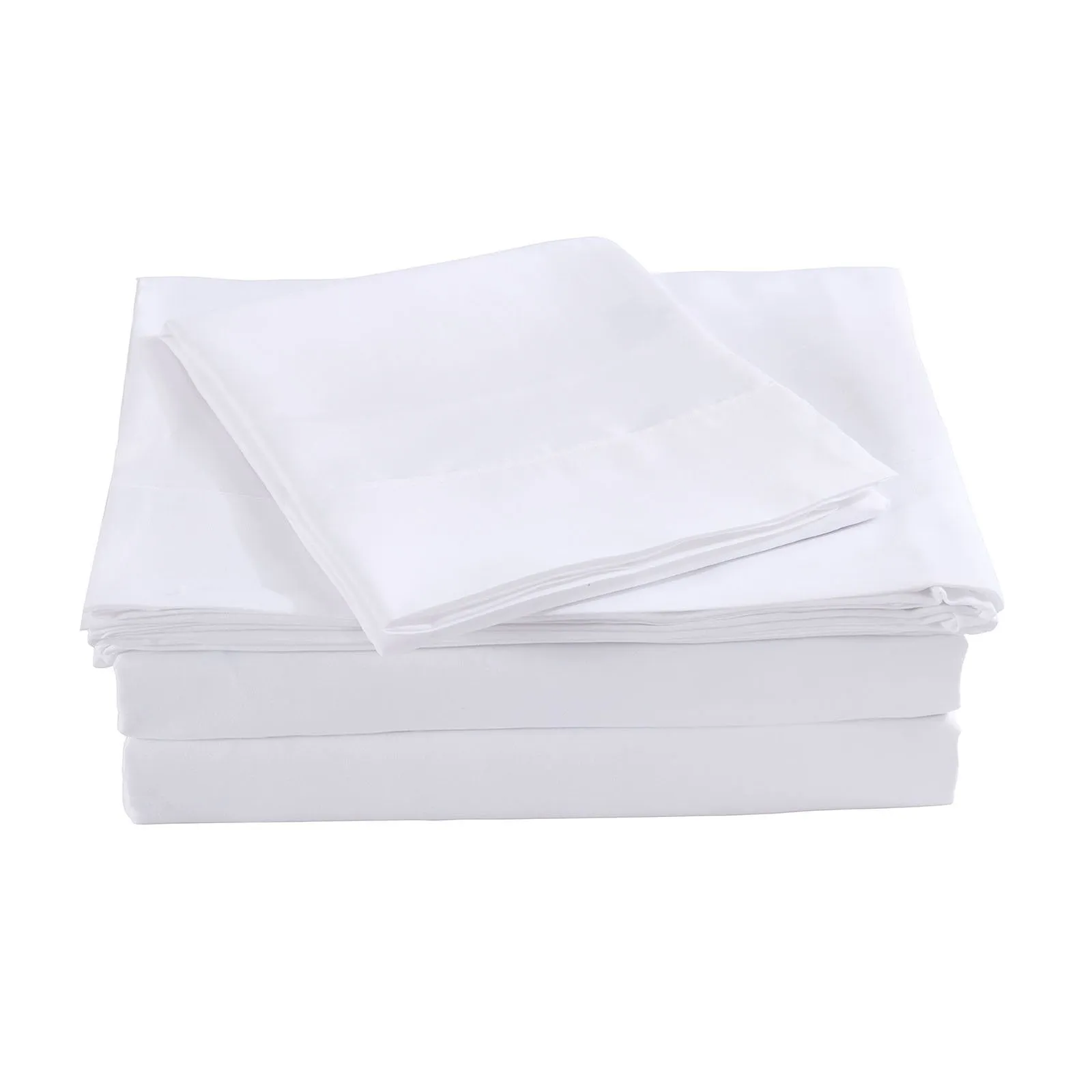 Royal Comfort Bamboo Blended Sheet & Pillowcases Set 1000TC Ultra Soft Bedding Queen White