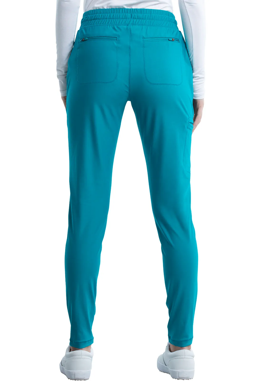 Scrub Pants - Cherokee Women's Form Mid Rise Tapered Leg Drawstring Pant - Teal Blue, CK095