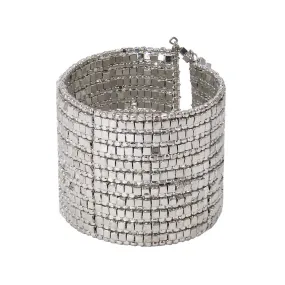 Shining Silver Gilded Cuff Bracelet WorldFinds