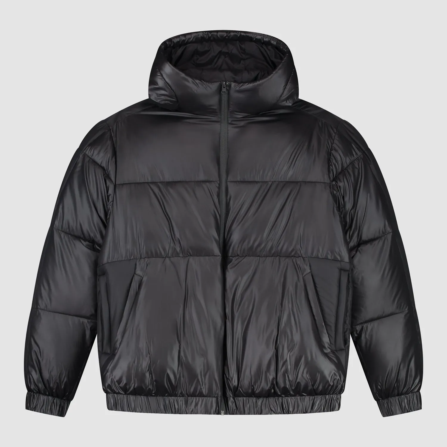 Shiny Puffer Jacket - Black