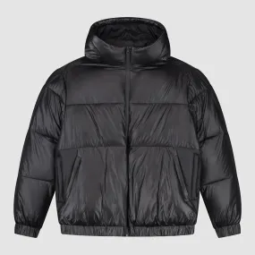 Shiny Puffer Jacket - Black