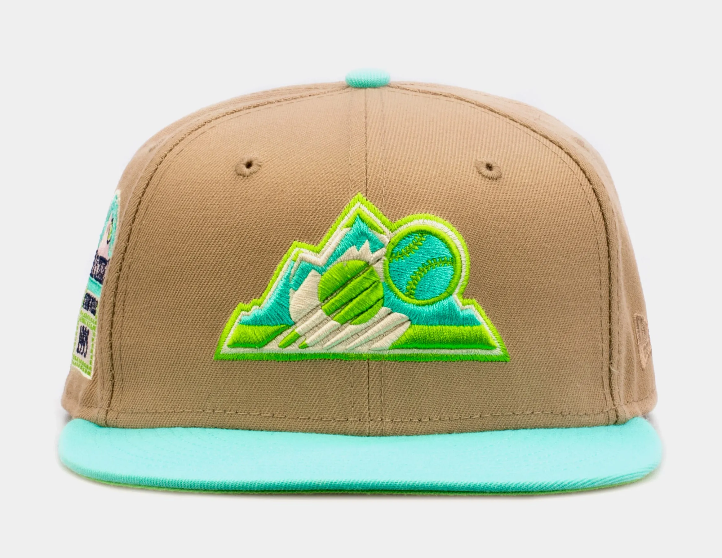 Shoe Palace Exclusive Winter Wonderland Colorado Rockies 59Fifty Mens Fitted Hat (Beige/Blue)