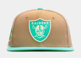 Shoe Palace Exclusive Winter Wonderland Las Vegas Raiders 59Fifty Mens Fitted Hat (Beige/Blue)