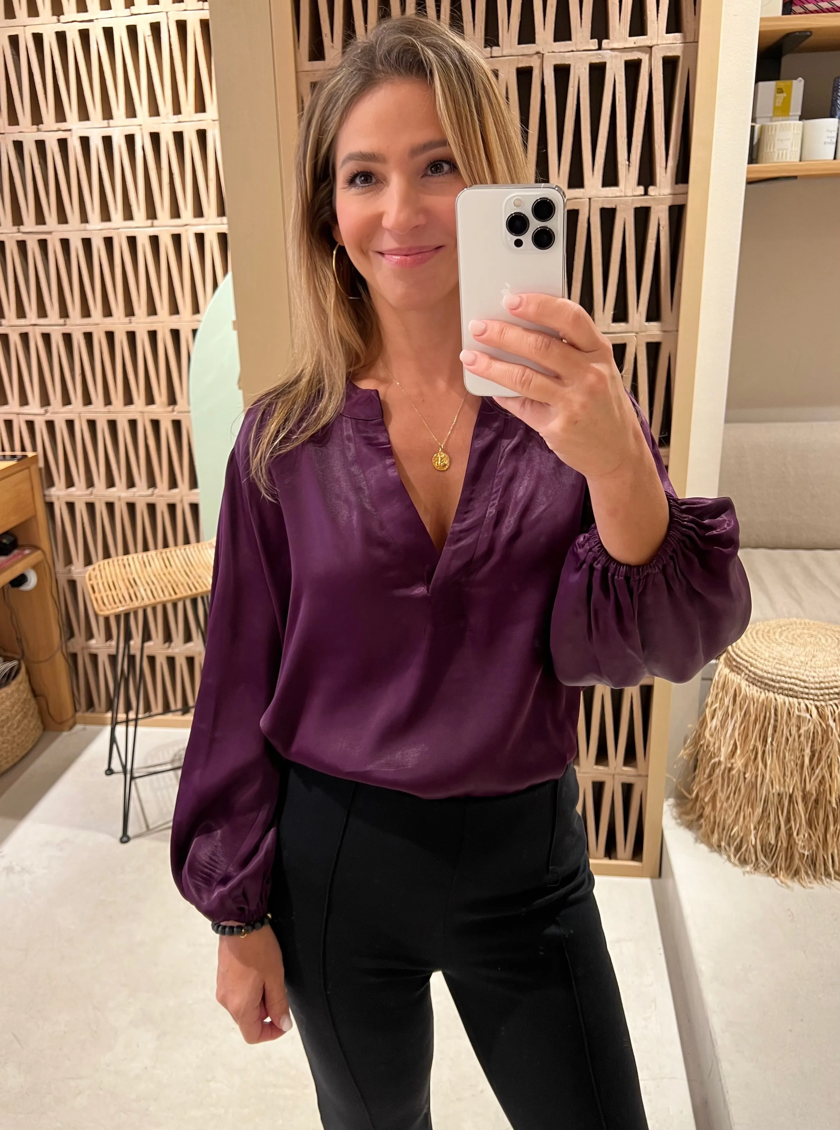 SILKY VISCOSE BLOUSE