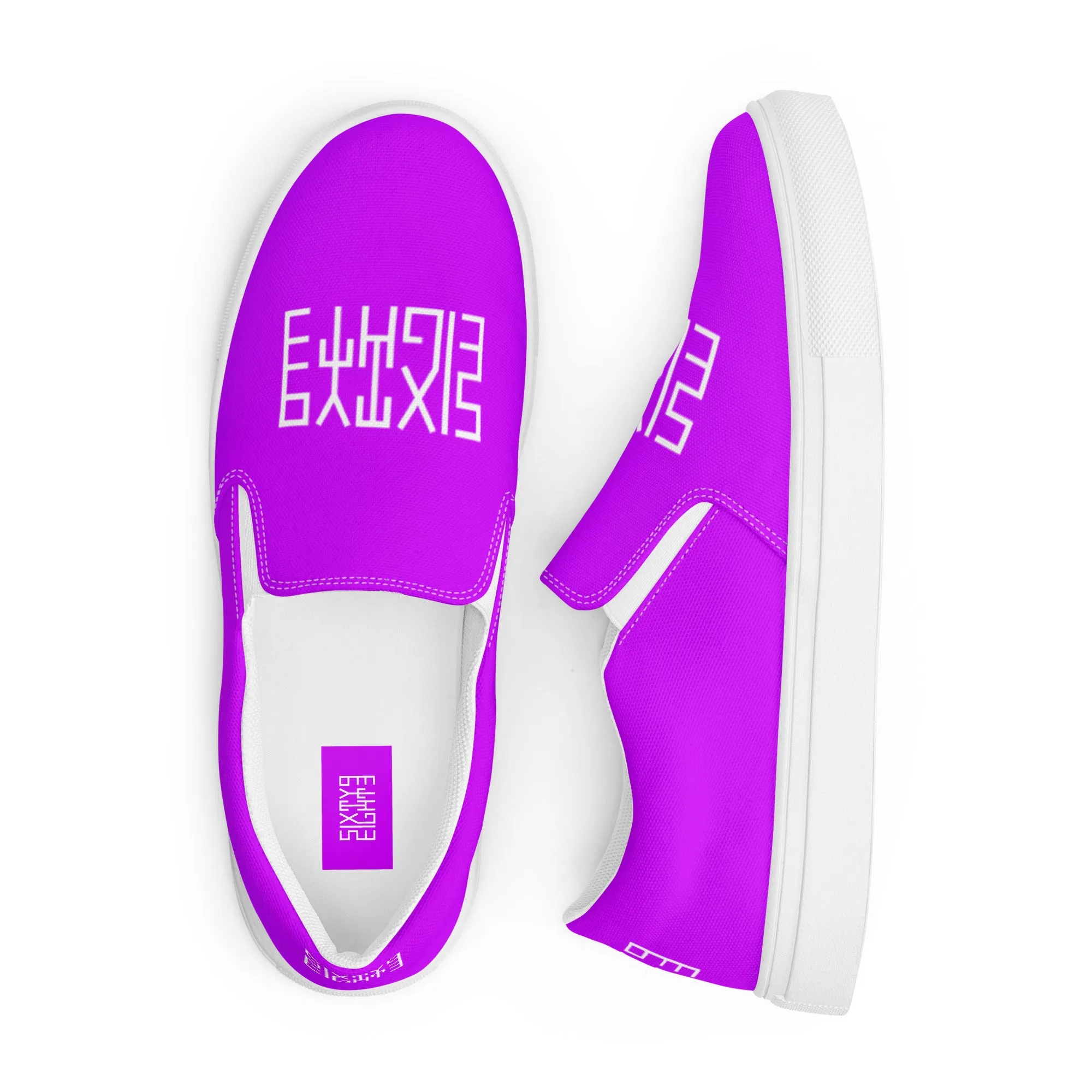 Sixty Eight 93 Logo White & Purple Women’s Slip On Shoes