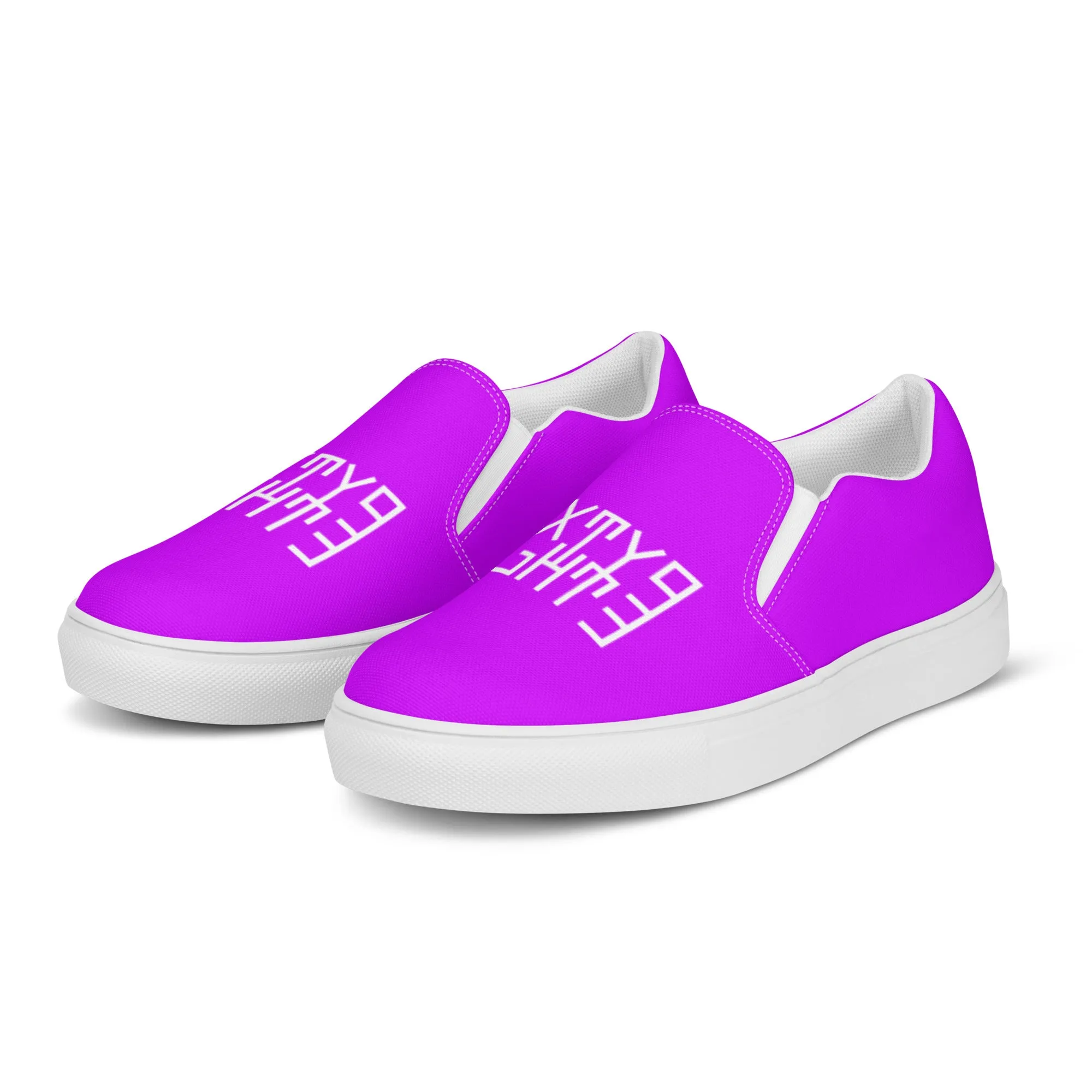 Sixty Eight 93 Logo White & Purple Women’s Slip On Shoes