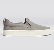 SLIP-ON Grey Premium Leather Sneaker Men