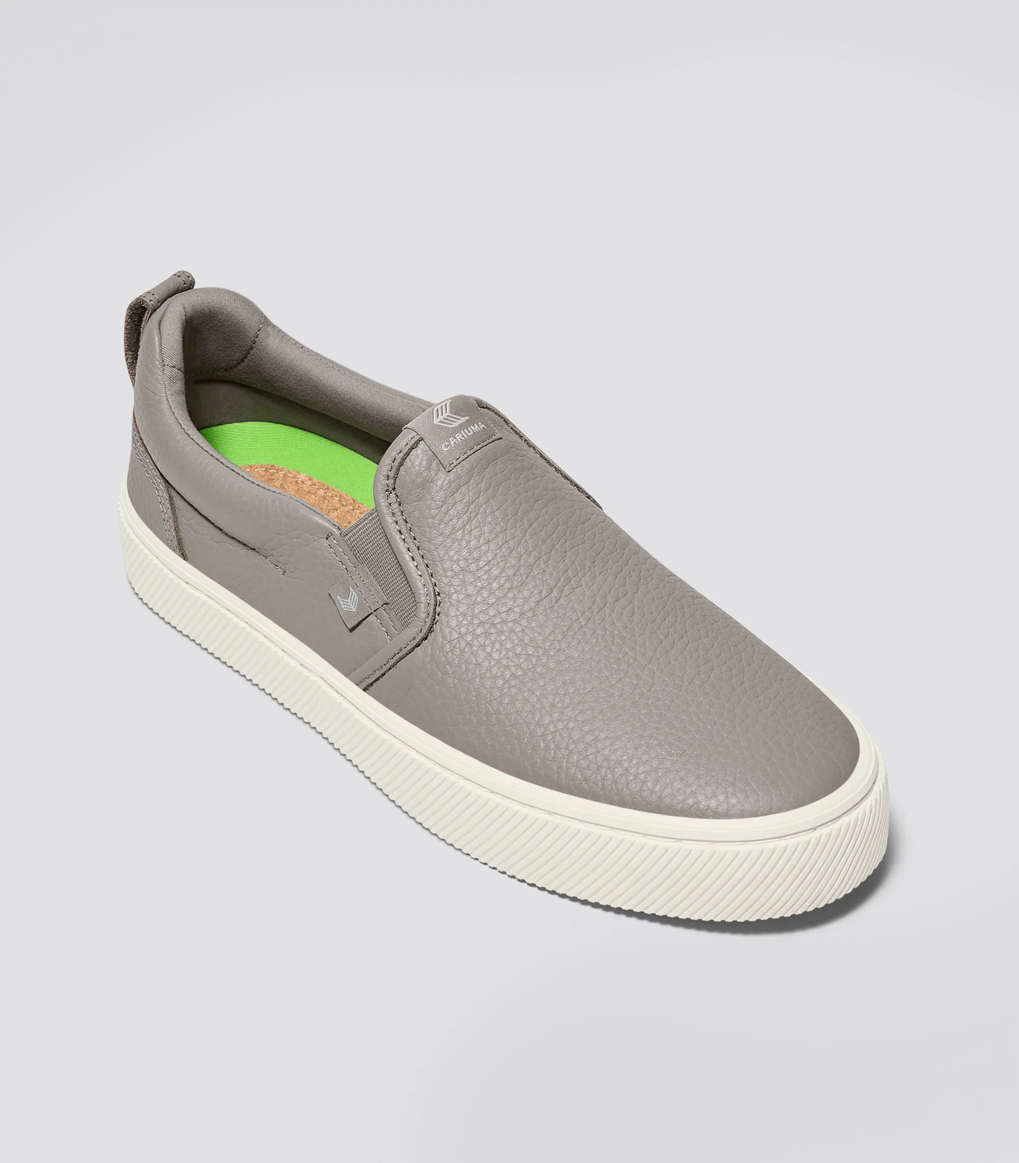 SLIP-ON Grey Premium Leather Sneaker Men