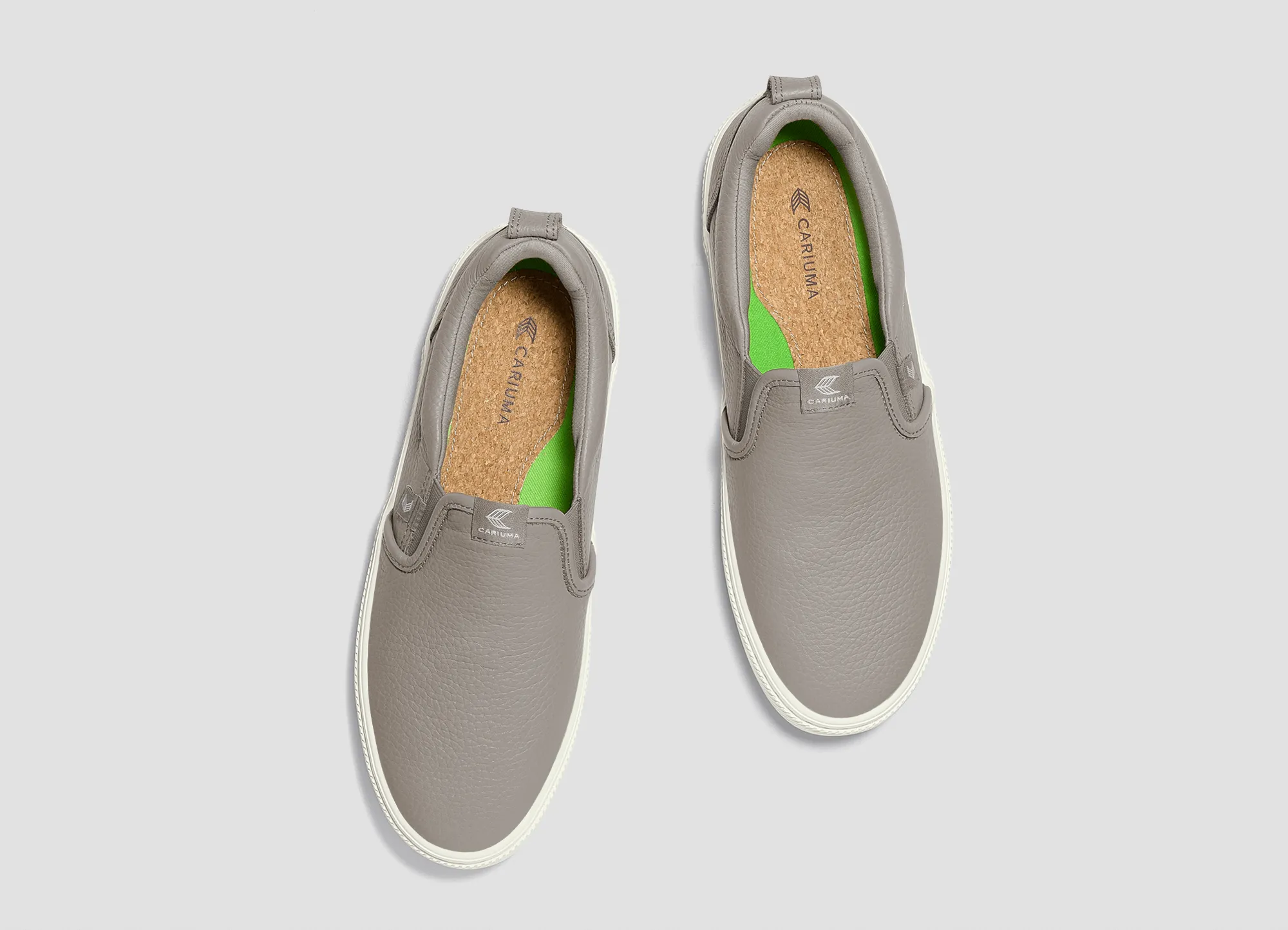 SLIP-ON Grey Premium Leather Sneaker Men