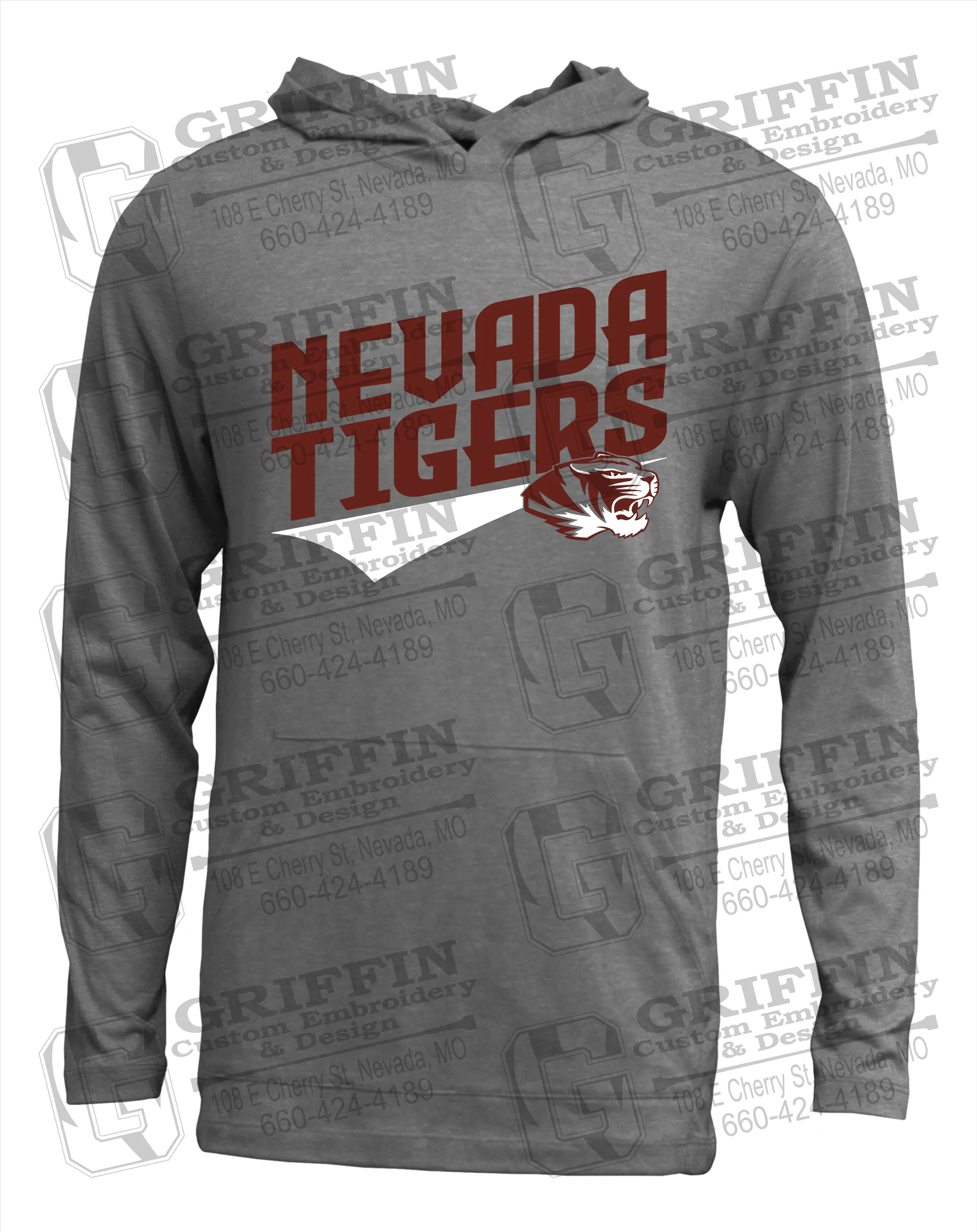 Soft-Tek T-Shirt Hoodie - Nevada Tigers 21-E