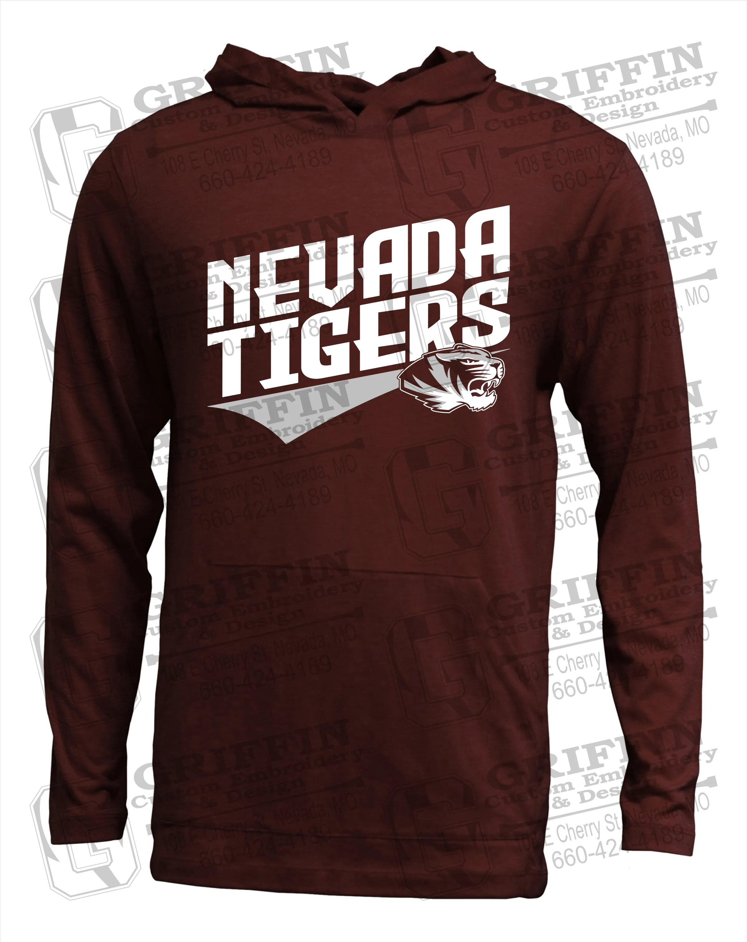 Soft-Tek T-Shirt Hoodie - Nevada Tigers 21-E