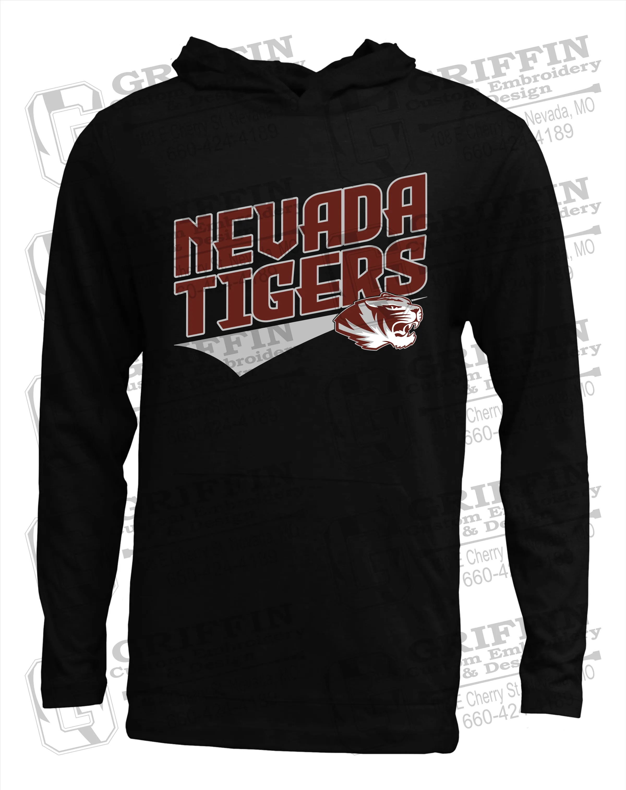 Soft-Tek T-Shirt Hoodie - Nevada Tigers 21-E