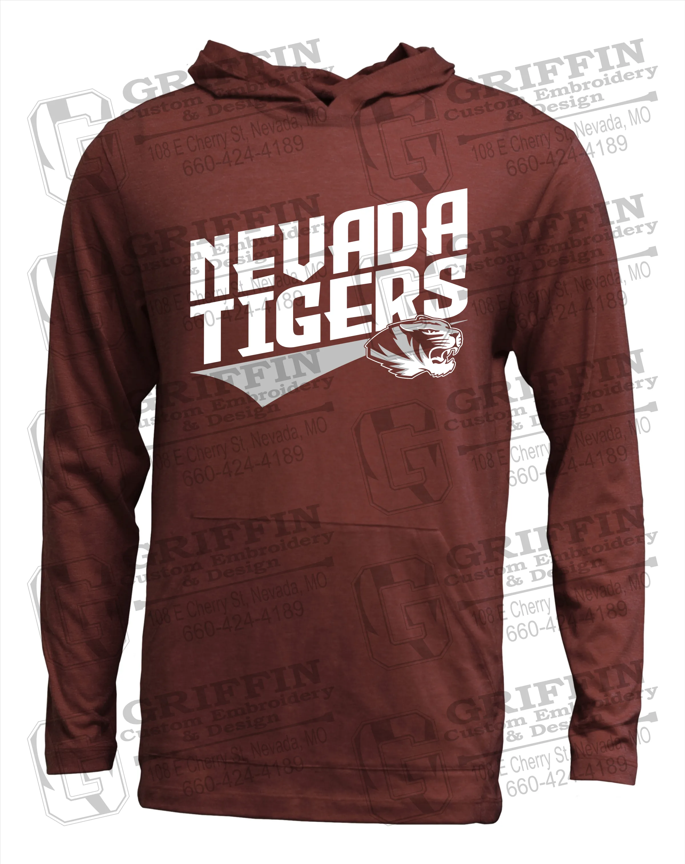 Soft-Tek T-Shirt Hoodie - Nevada Tigers 21-E