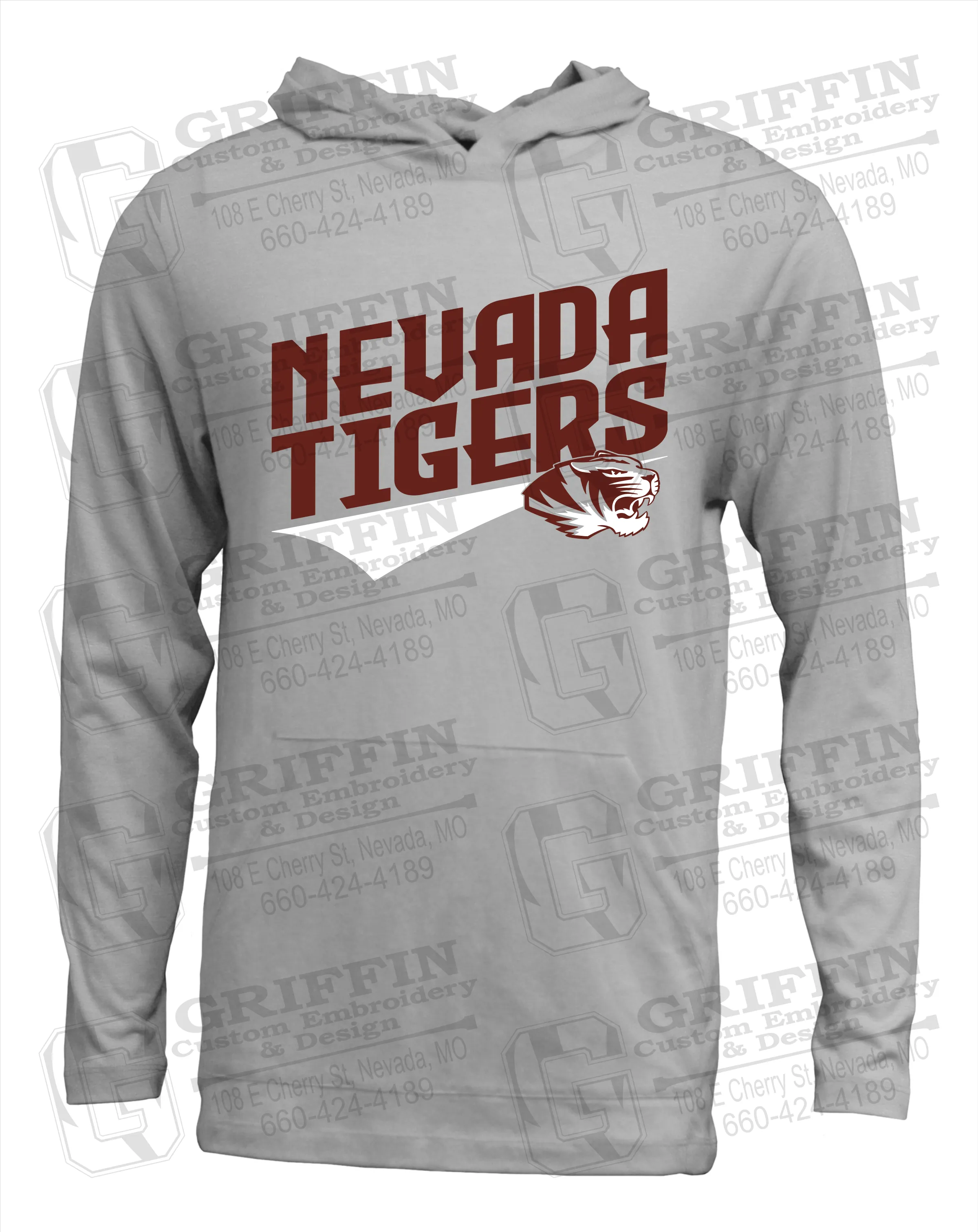 Soft-Tek T-Shirt Hoodie - Nevada Tigers 21-E