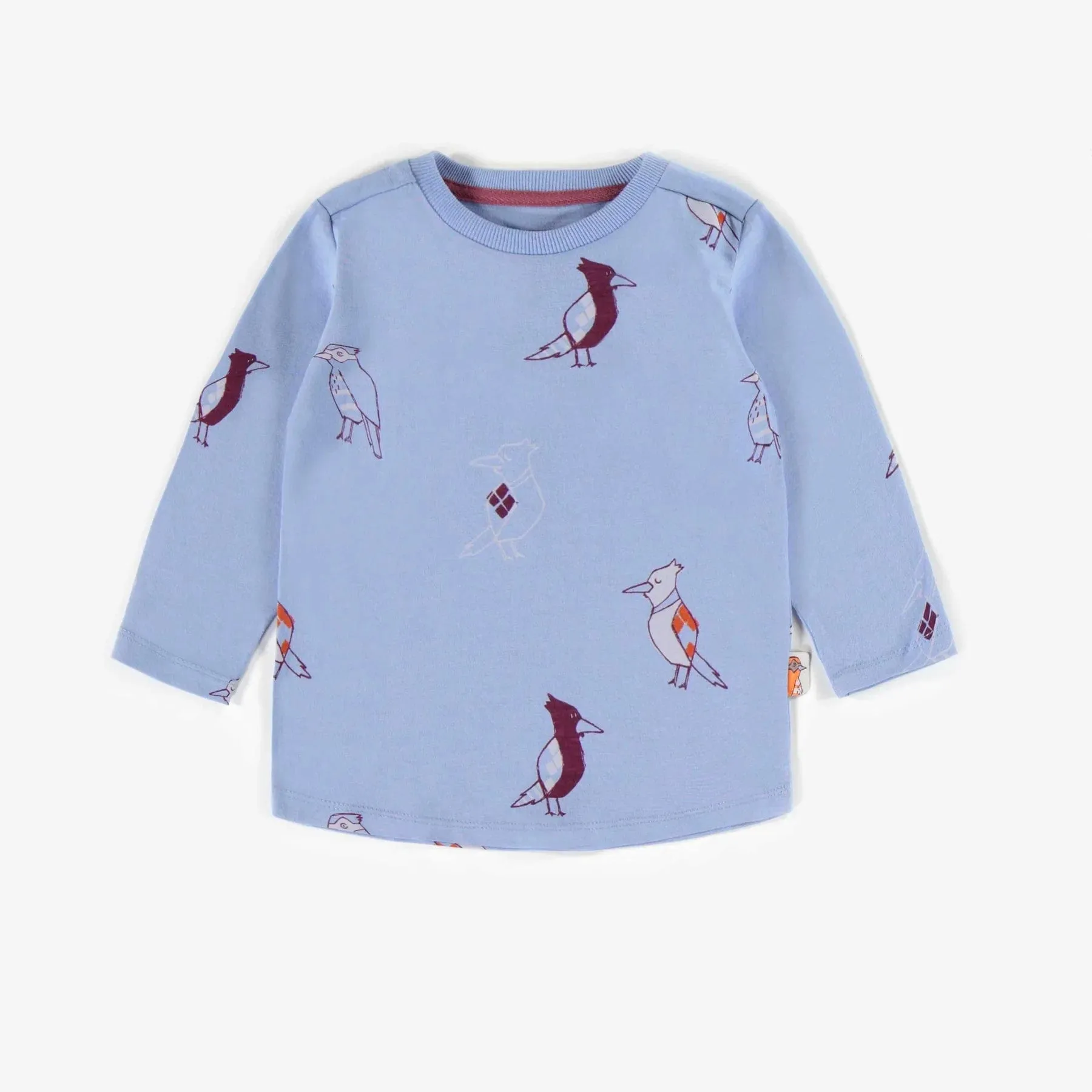 Souris Mini Baby Patterned T-shirt - Pale Blue