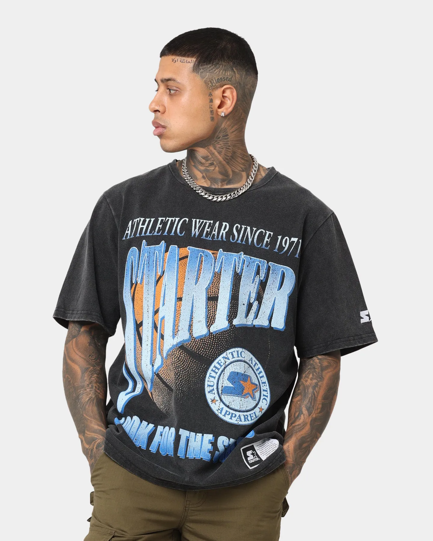 Starter Jumper T-Shirt Washed Black