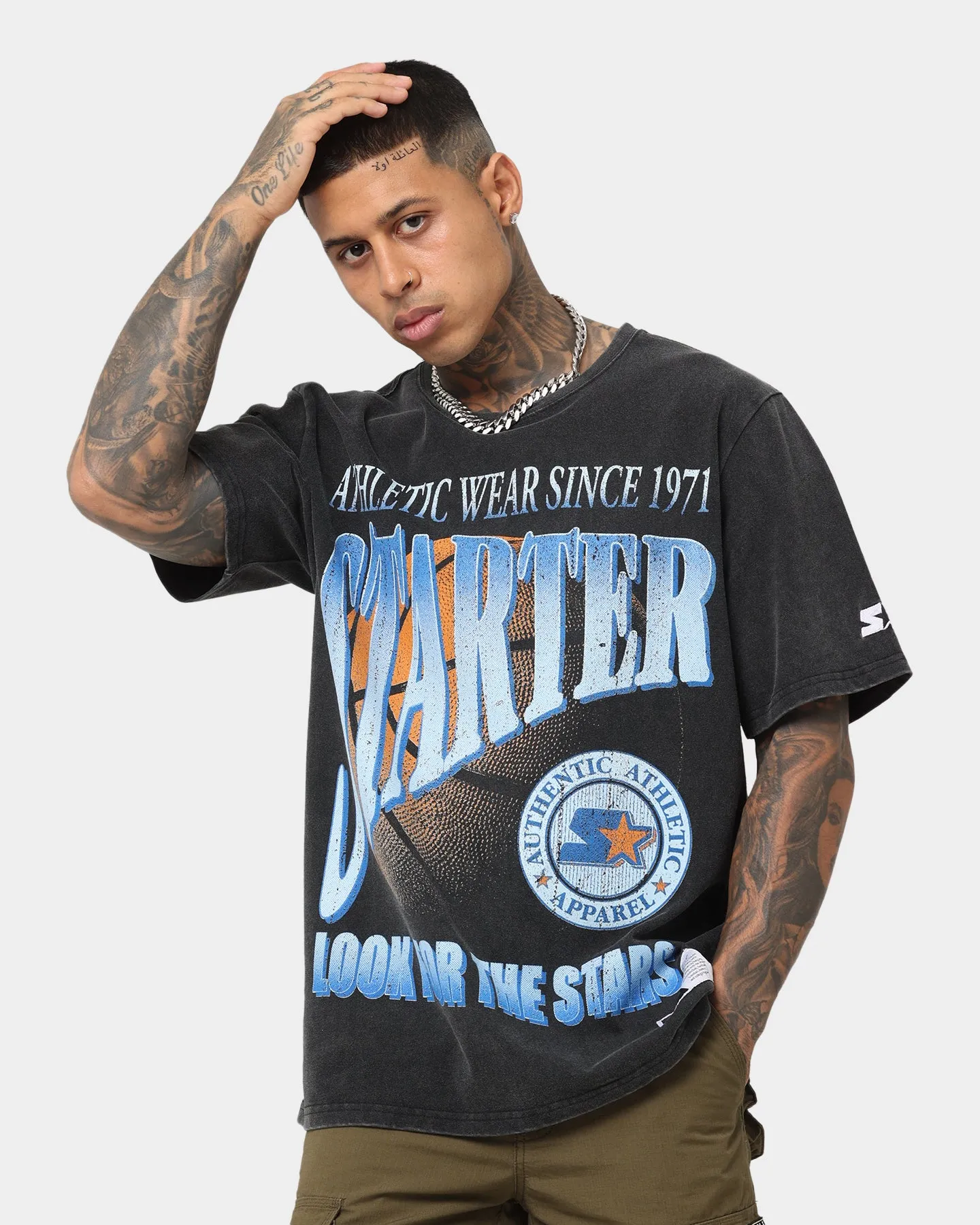 Starter Jumper T-Shirt Washed Black