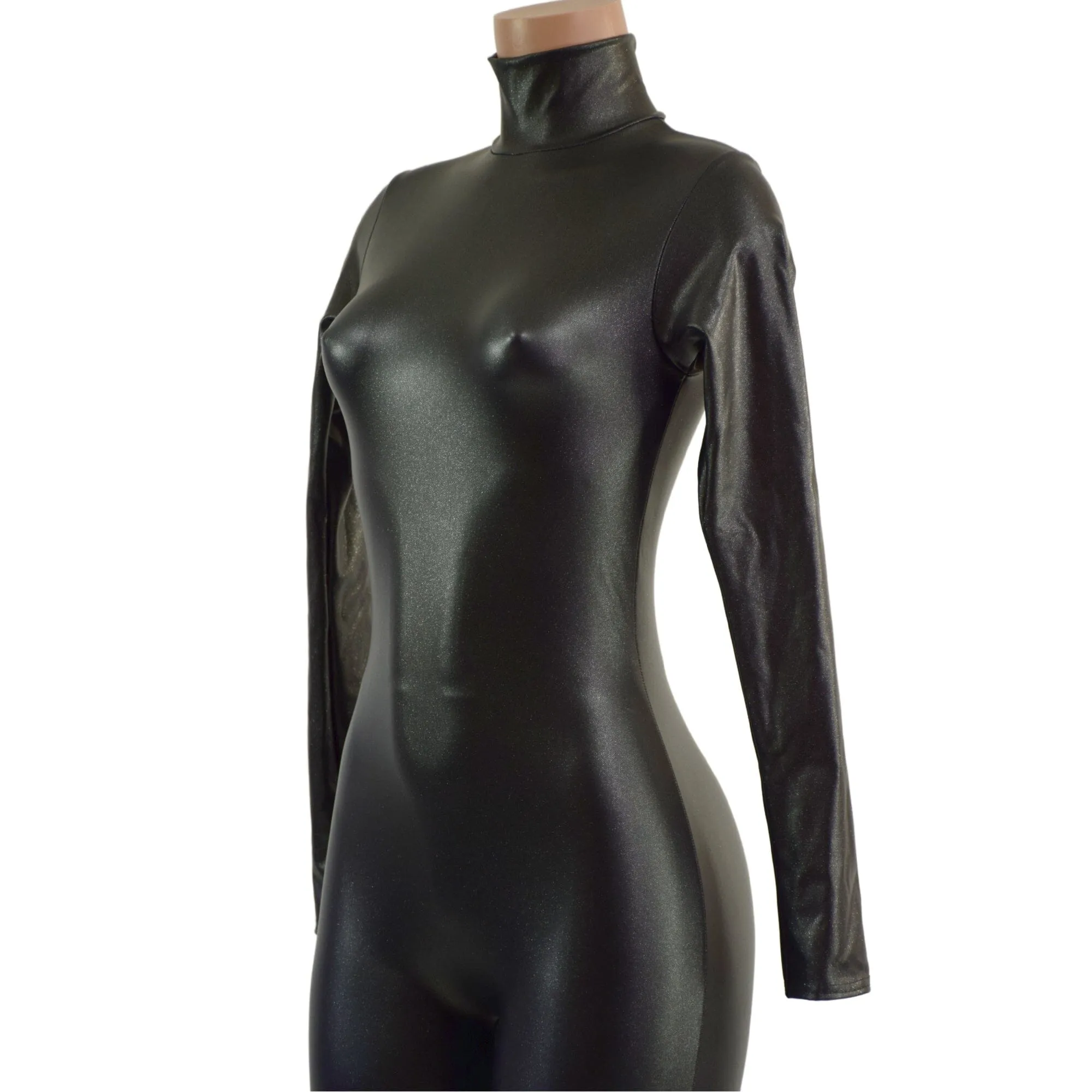 Stingray PU Coated Spandex Catsuit with Back Zipper