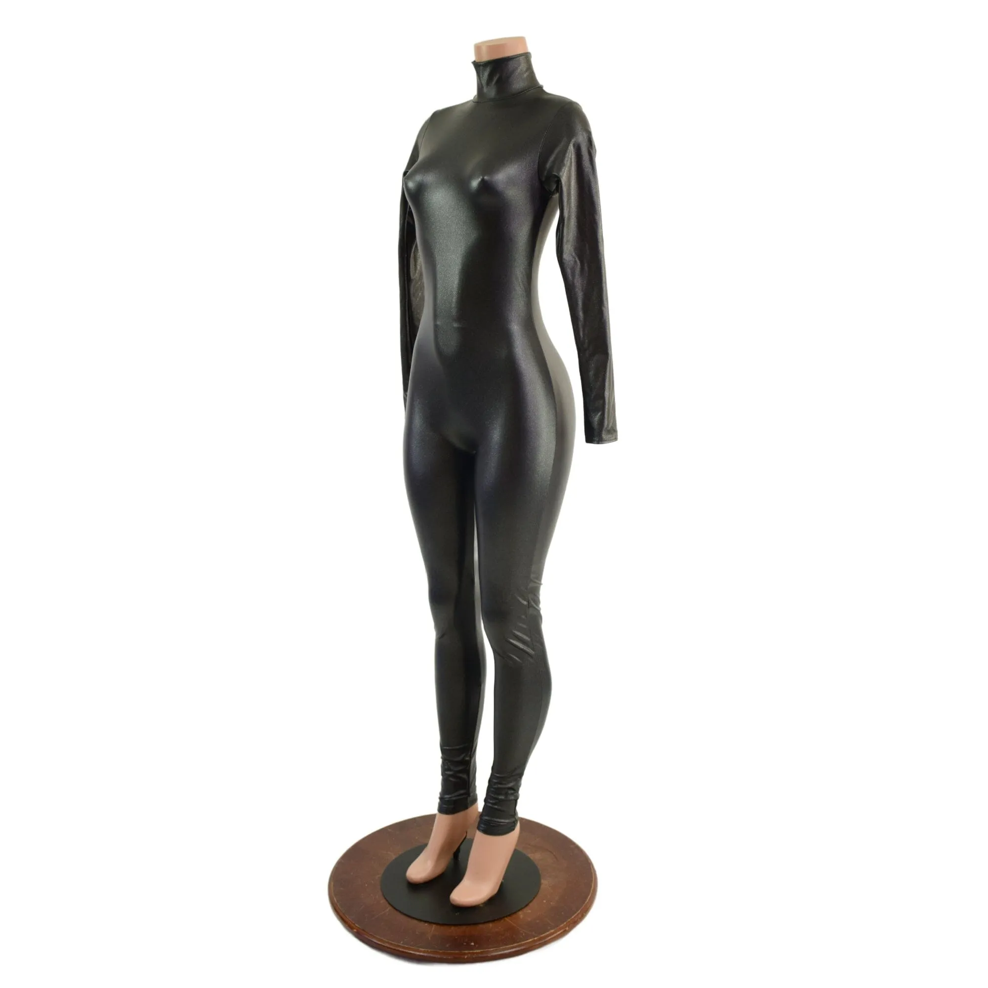 Stingray PU Coated Spandex Catsuit with Back Zipper