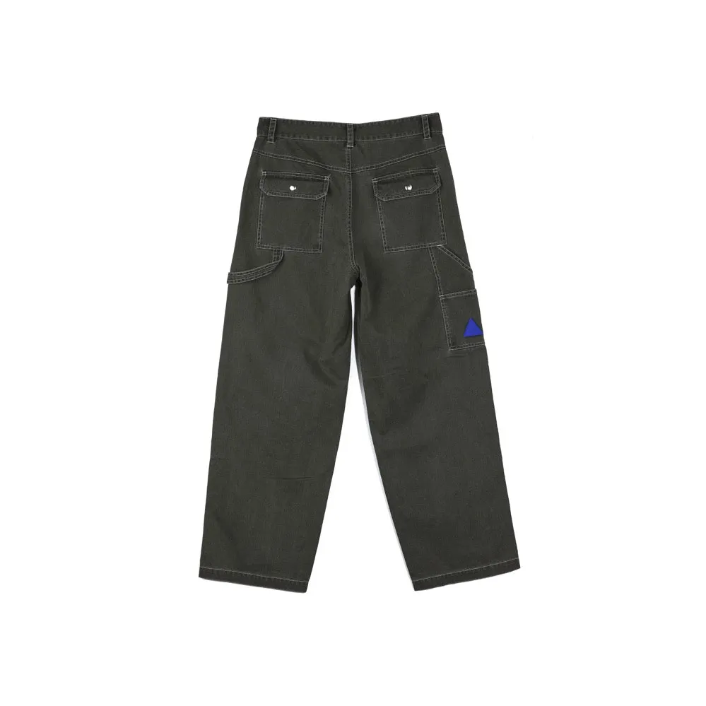 Stitch Washed Pants in Green