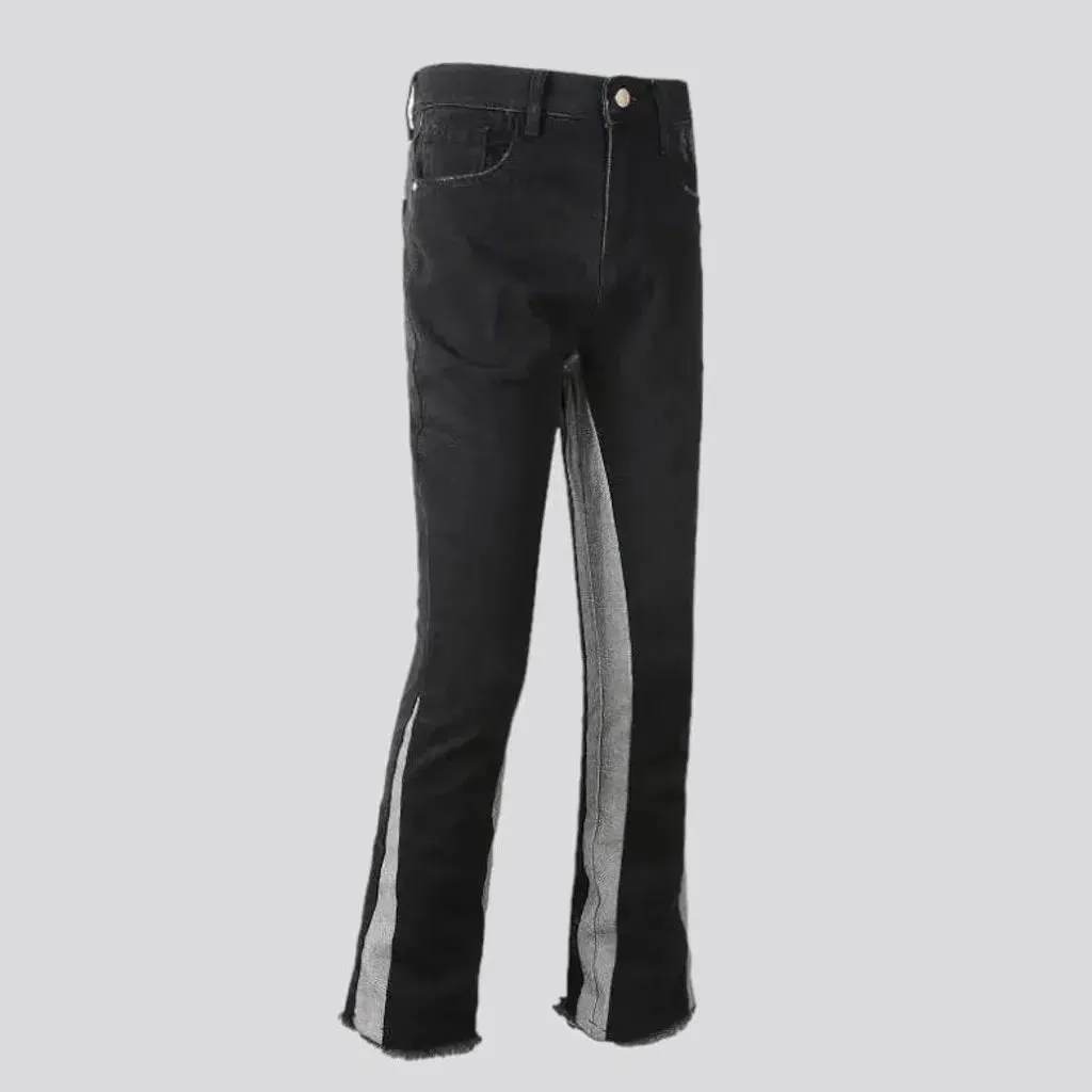 Street men's raw-hem jeans