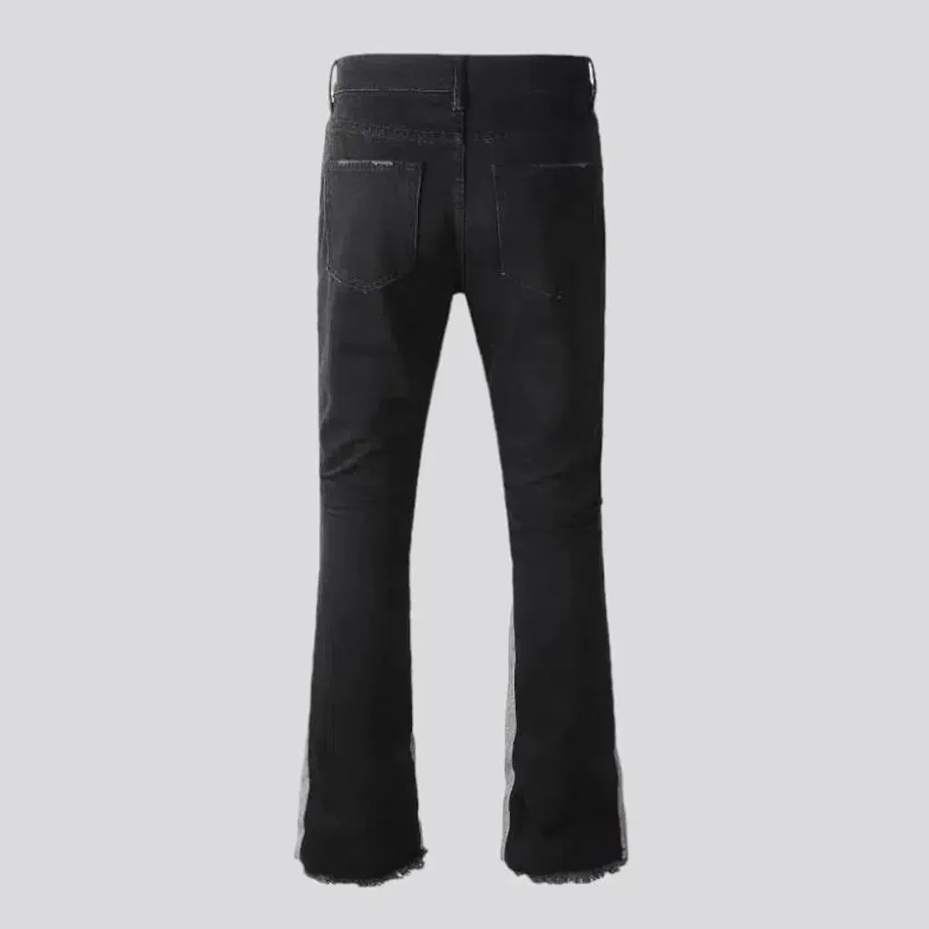 Street men's raw-hem jeans