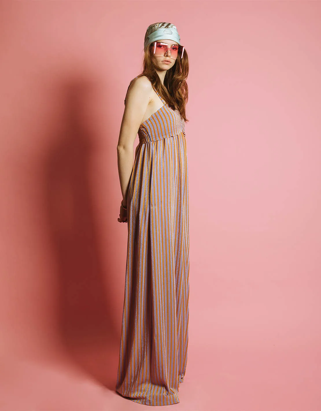 Striped jumpsuit spaghetti straps