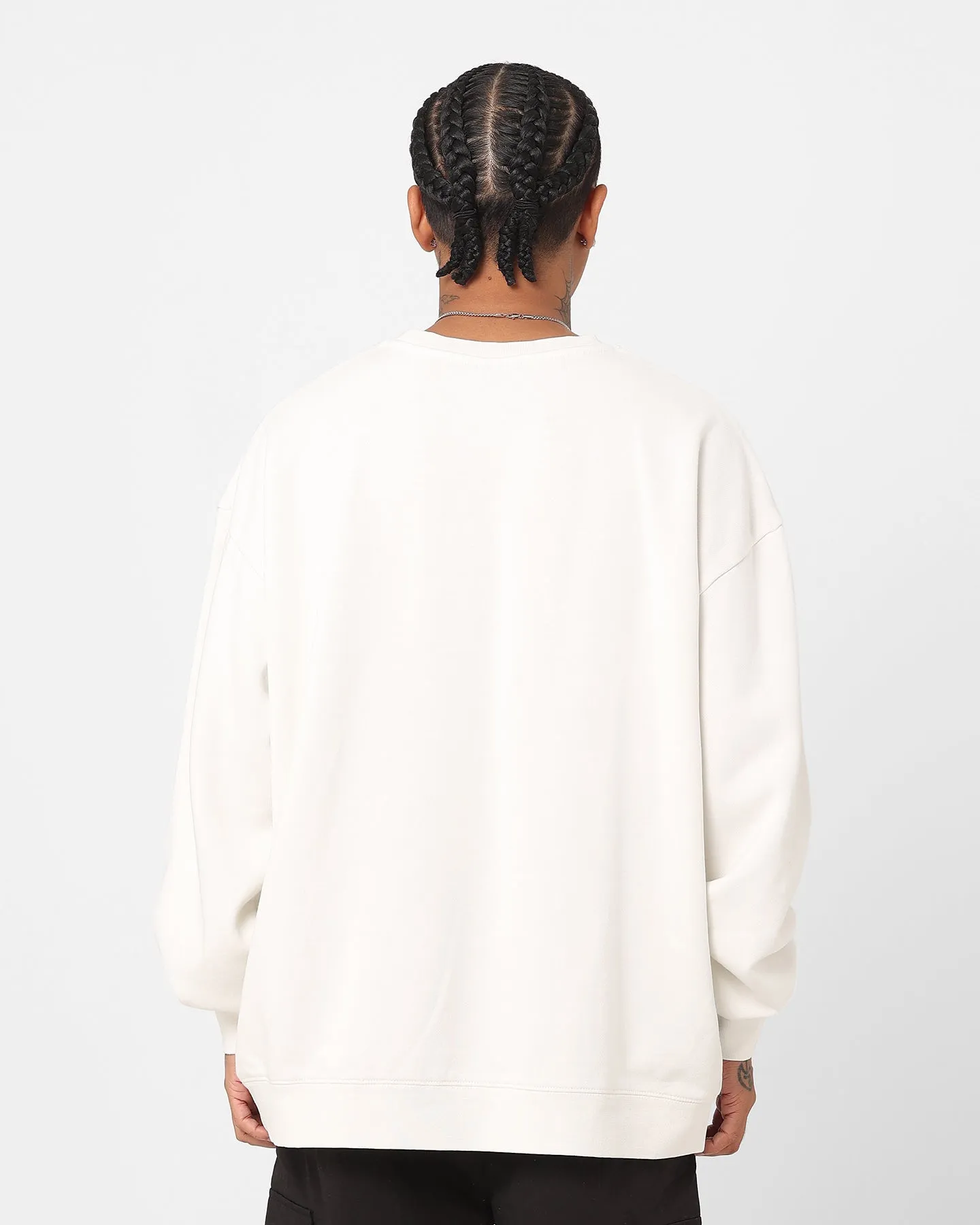 Stussy Two Dice 50-50 Crewneck Pigment White