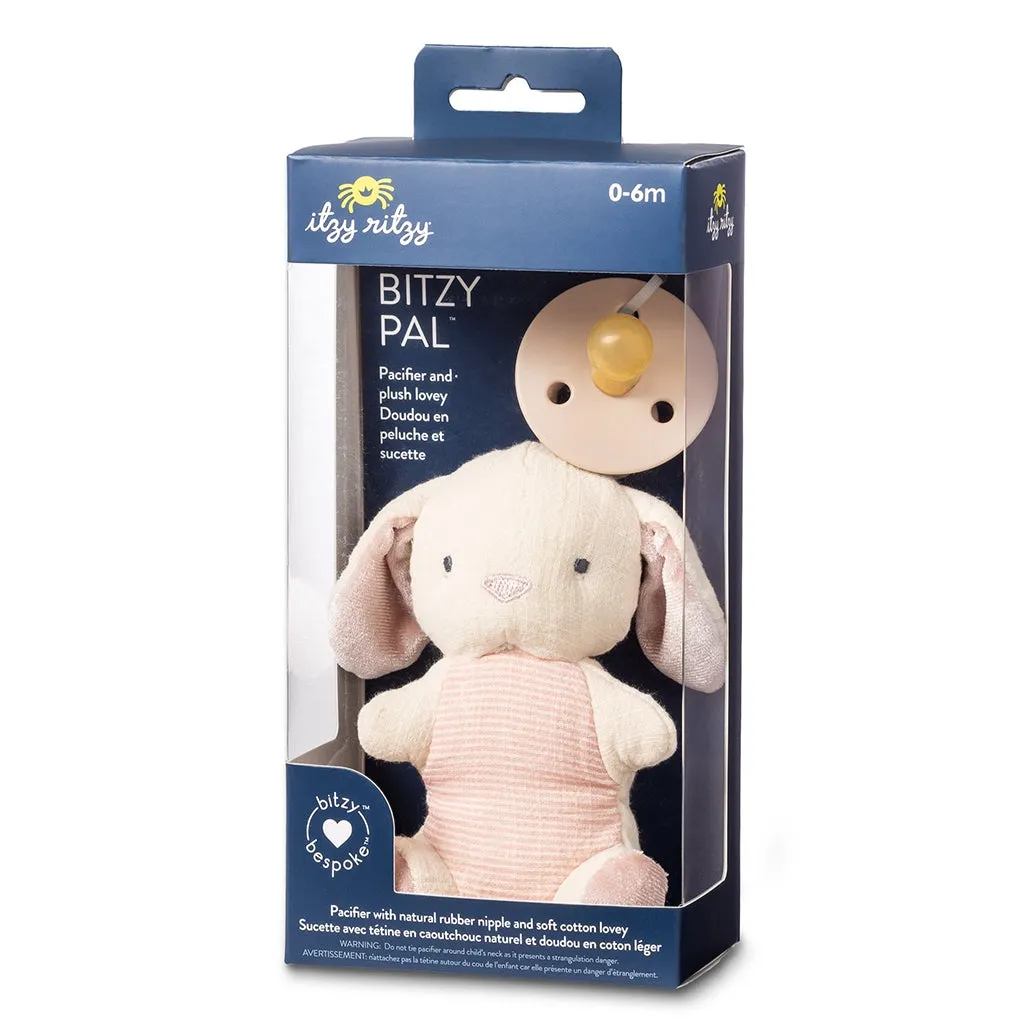 The Bitzy Pal Pacifier   Plush Toy - Bunny