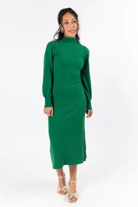 Through The Years Green Turtleneck Midi Dress FINAL SALE