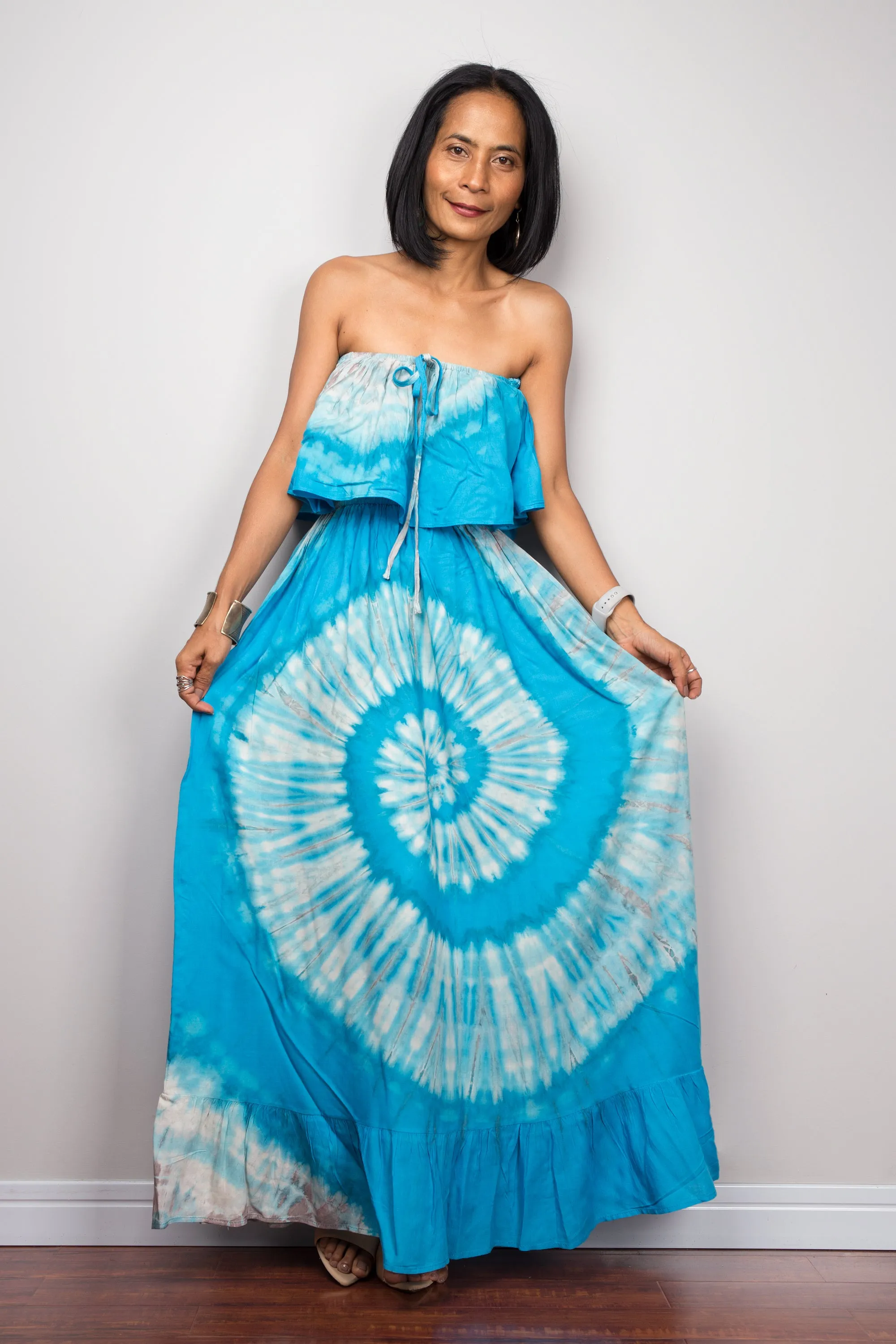 Tie Dye Drop Waist Dress