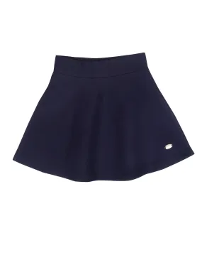 Tiny Girl Party Wear Navy Elastic Band And Midi Length Skirt