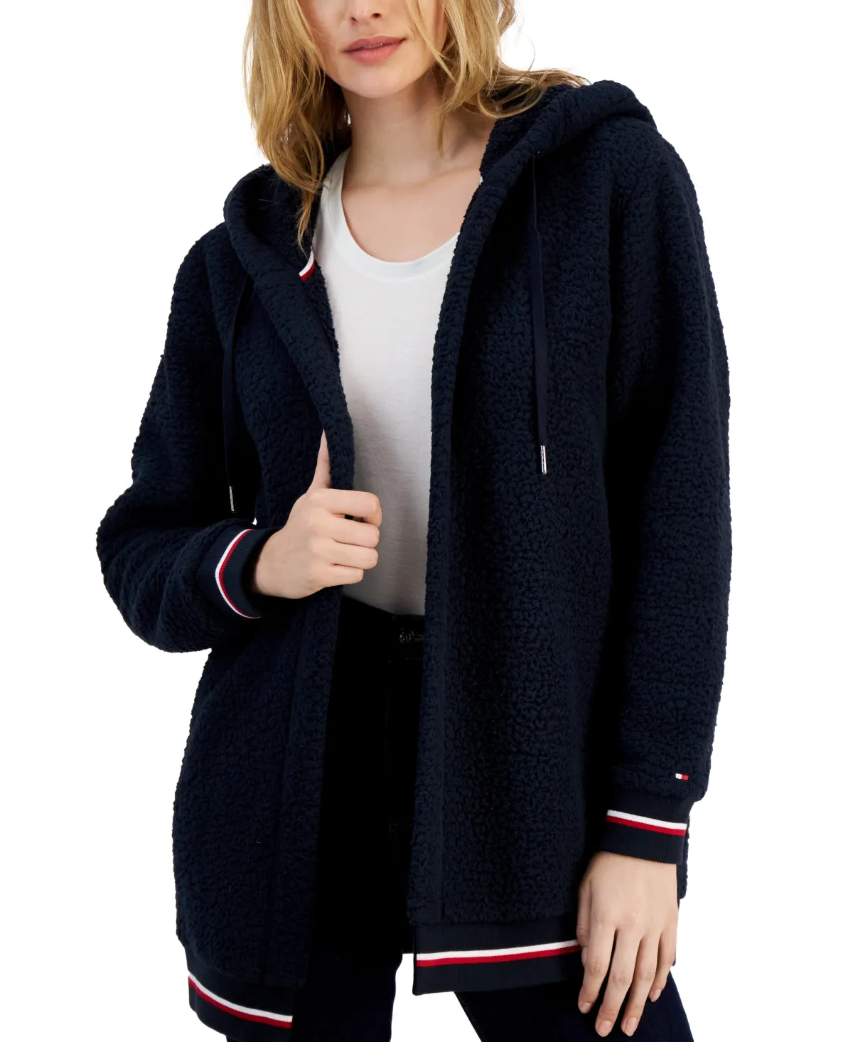 Tommy Hilfiger Women's Sherpa Midi Jacket